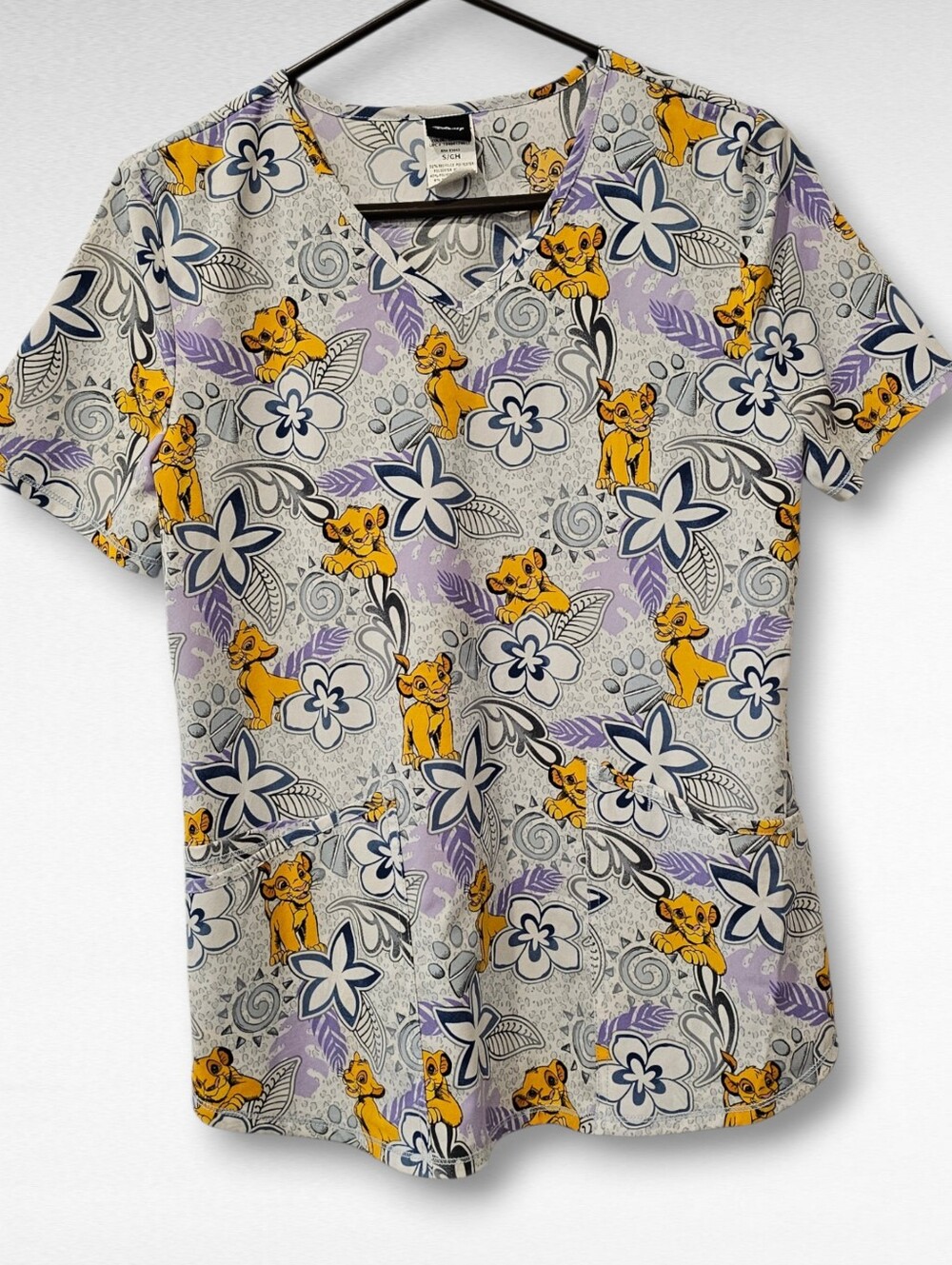 Disney The Lion King Simba Scrub Top Size Small